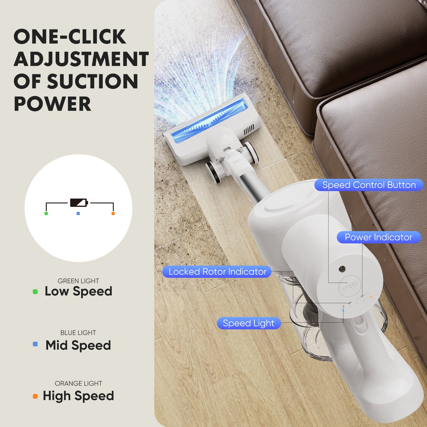 Wireless Rechargeable Vacuum Cleaner