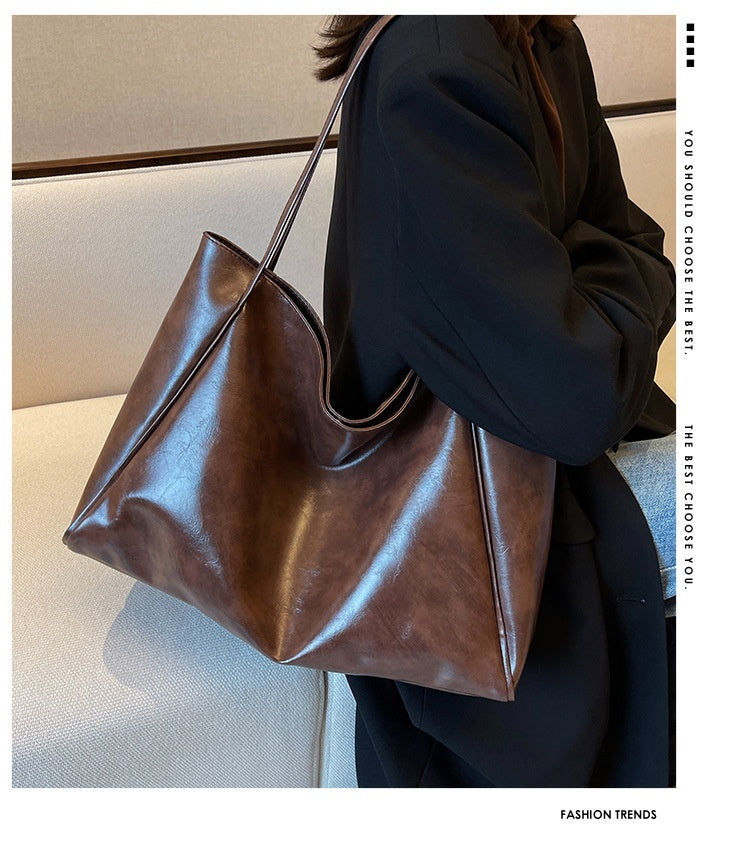 Leather Shoulder Tote