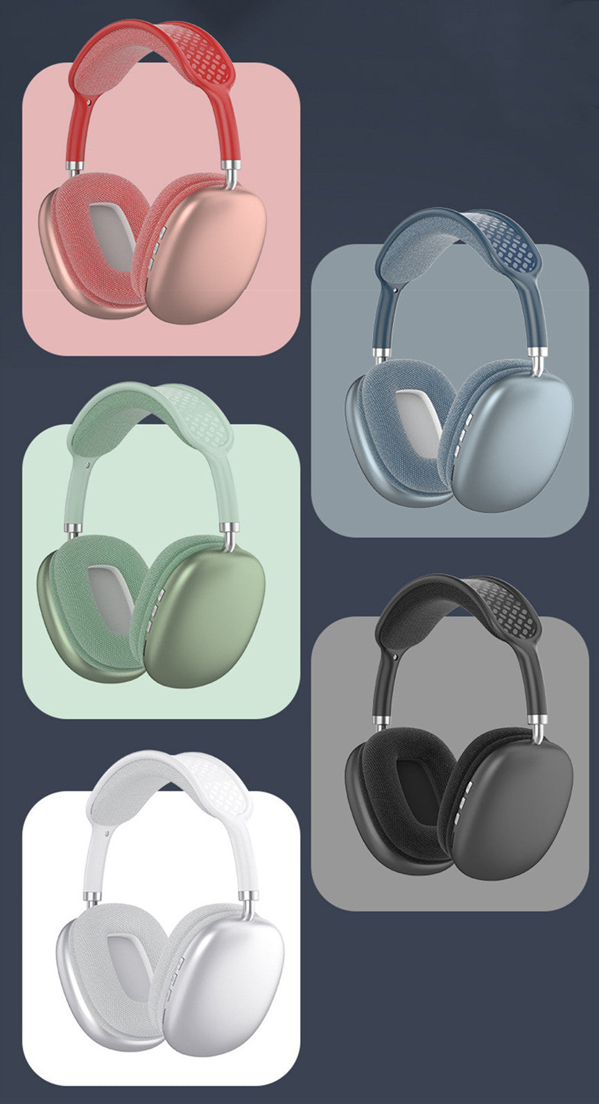 Wireless Bluetooth Headphones With Noise Cancelling Over-Ear Sport Earphones