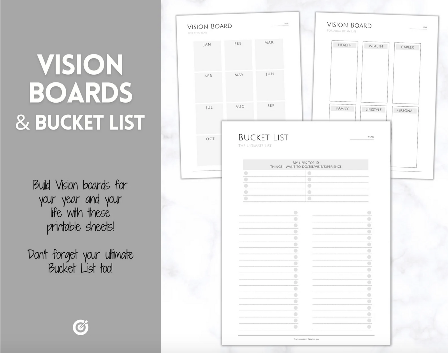 2025 Goal Printable Planner BUNDLE