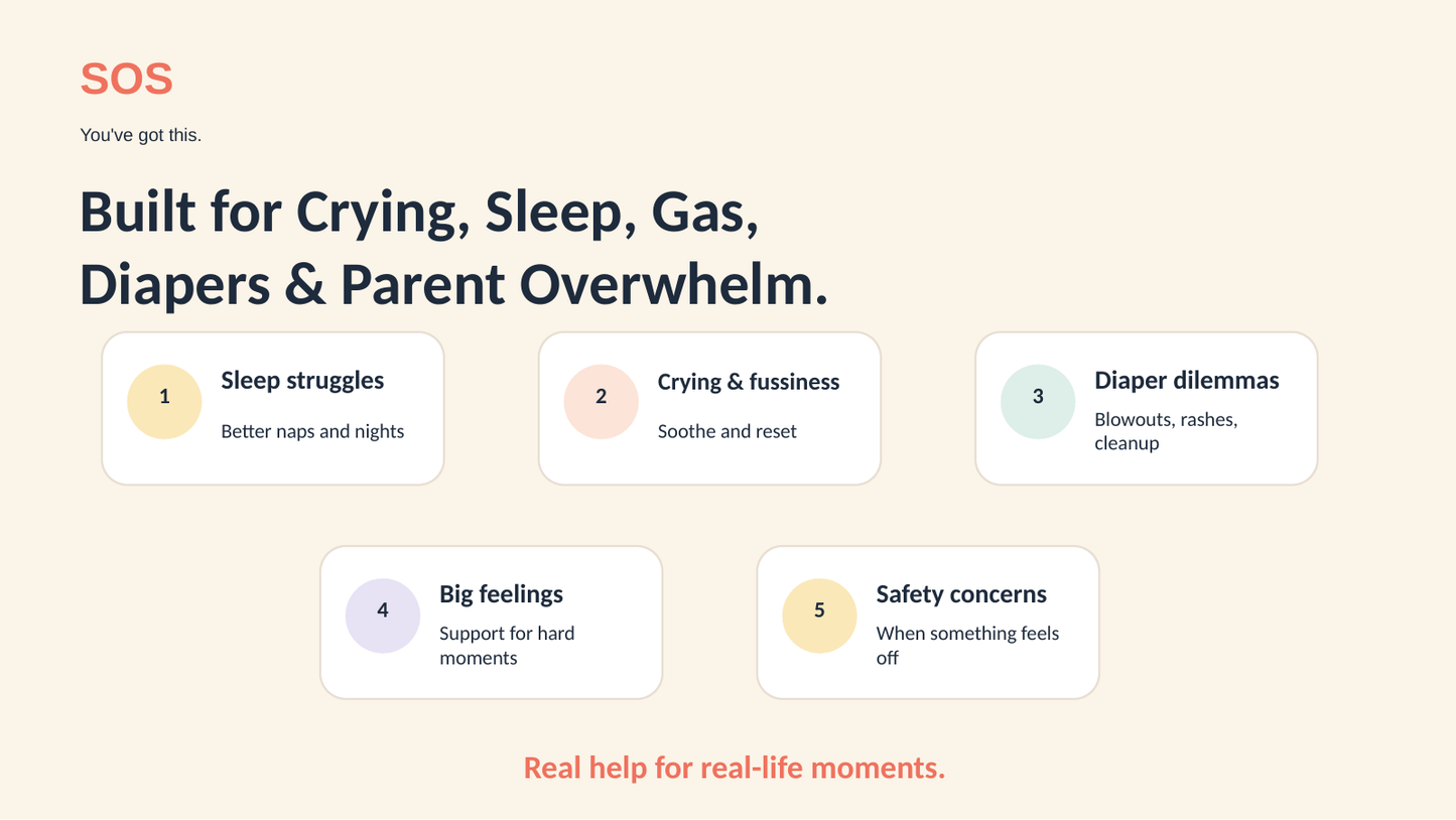 Instructions Included: Baby SOS — Tap-to-Jump New Parent Guide