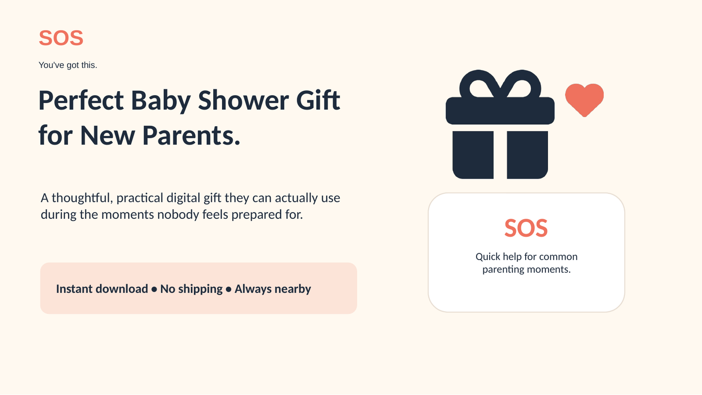 Instructions Included: Baby SOS — Tap-to-Jump New Parent Guide